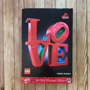 LEGO Art Love Sculpture in Red, Green, and Blue